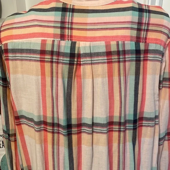 🍑🍑🍑BOGOHO 🍑🍑🍑Plaid  Button Down LS Shirt - Picture 8 of 9